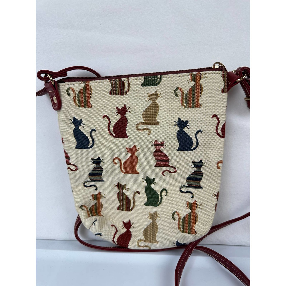 Cat Print Crossbody Bag, 8" X 9" - Picture 3 of 7